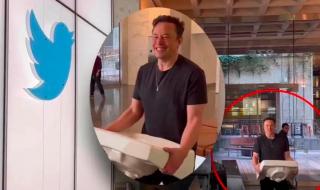 马斯克抱水槽走进推特总部 马斯克抱水槽走进推特总部