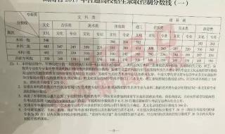 2017湖南高考分数线 2017湖南高考分数线